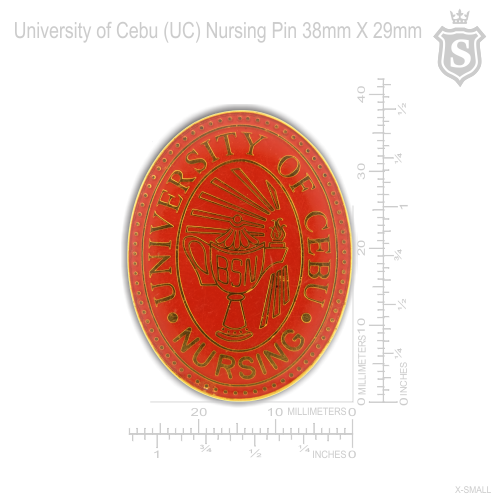 University of Cebu (UC) Nursing Pin Gold 38mm