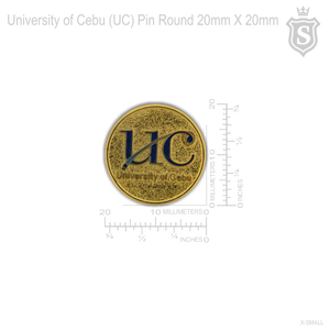 University of Cebu (UC) Pin Round Gold