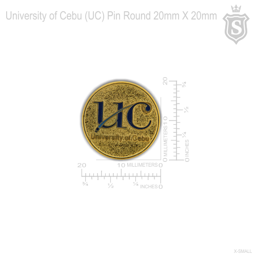 University of Cebu (UC) Pin Round Gold