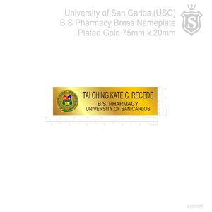 University of San Carlos (USC) B.S. Pharmacy Nameplate