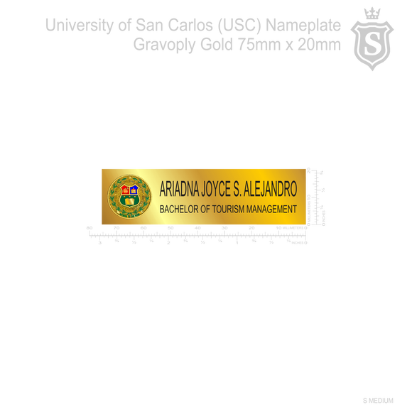 University of San Carlos (USC) Bachelor Of Tourism Management Nameplate