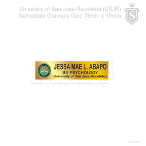 University of San Jose Recoletos (USJR) NAmeplate- BS Pyschology