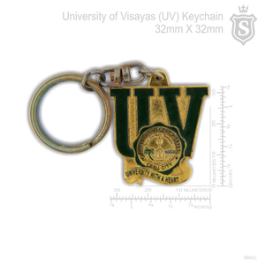University of Visayas Cut-Out Keychain Gold 32mm