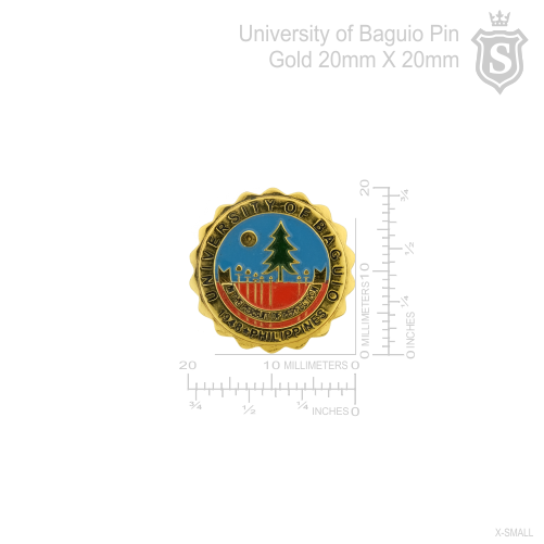 University of Baguio Pin Gold 20mm