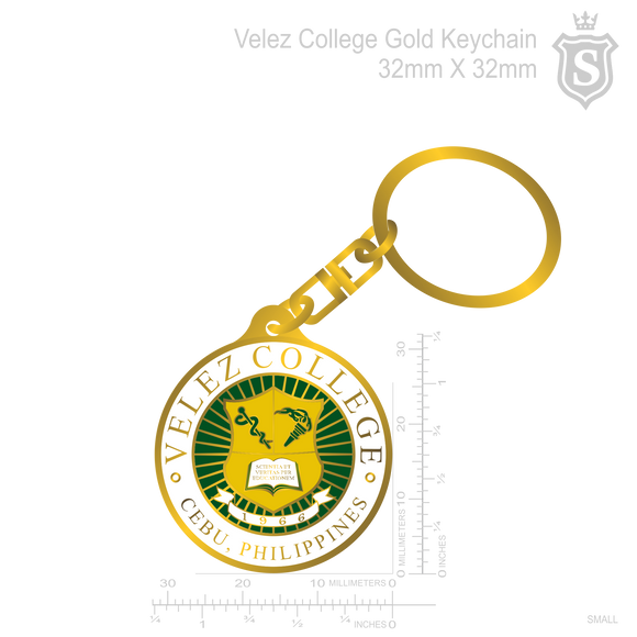 Velez Gold Keychain 1.25 inch