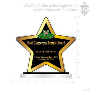 Valhalla Star of the Night Plaque 2019