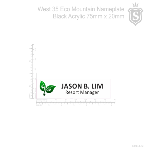 West 35 Eco Mountain Nameplate