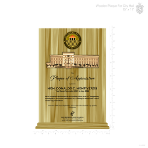 Cebu City Hall Wooden Plaque
