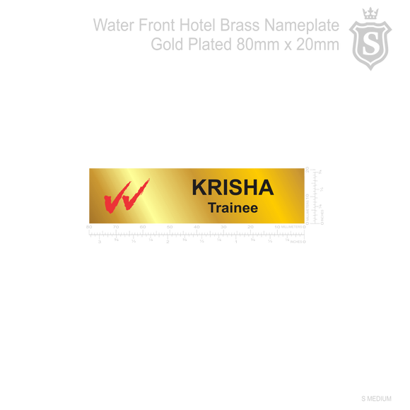 Waterfront Hotel & Casino Brass Nameplate