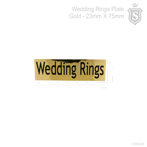 Wedding Rings Plate 75mm