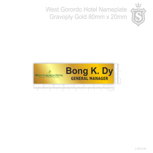 West Gorordo Hotel Nameplate