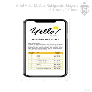 Yello! Hotel Minibar Refrigerator magnet