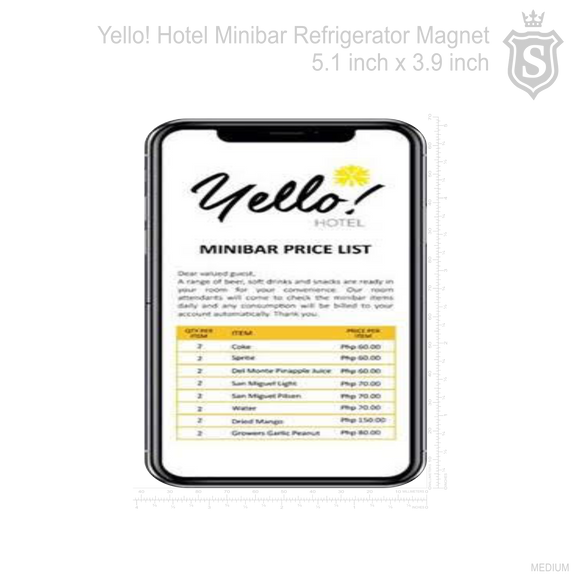 Yello! Hotel Minibar Refrigerator magnet