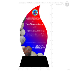 LGU- Roxas Excellence Award Plaque
