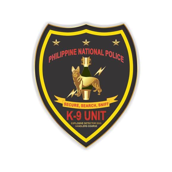 PNP K-9 Unit Pin - Secure, Search, Sniff