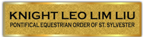 Knight Leo Lim Brass Plate