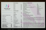 Skin Revive Menu Board