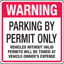 Private  Parking Area Acrylic Signage