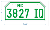 Motorcycle Plate number- Acrylic Material