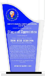 Plaque of Appreciation with double acrylic body 5"x 8"