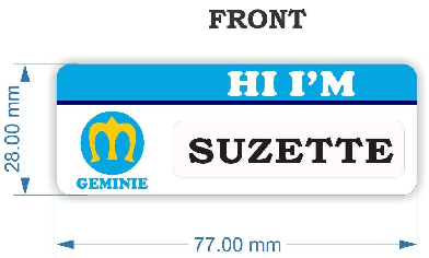Geminie Changeable Nameplate